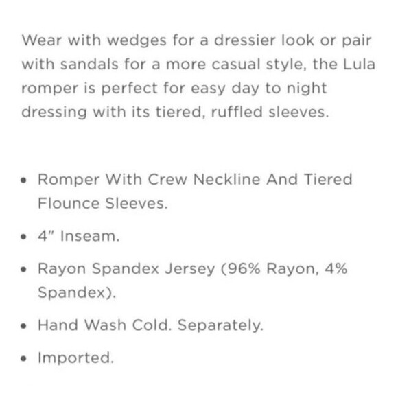 Lilly Pulitzer Lula High Tide Navy Romper Women XXS It's For Shore Ruffle Sleeve - Picture 3 of 14